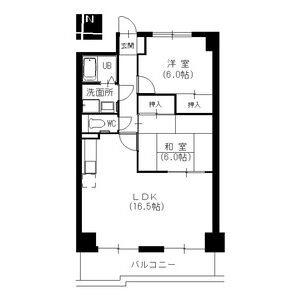 アーバン滝子(2LDK/12階)の間取り写真