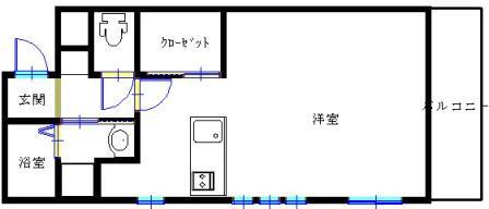 JR鹿児島本線 鹿児島駅 徒歩8分 5階建 築7年(ワンルーム/4階)の間取り写真