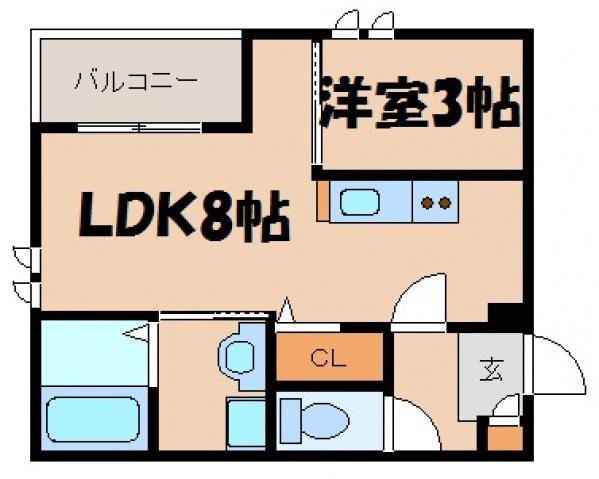 REGALEST-S L`ARC VI(1LDK/1階)の間取り写真