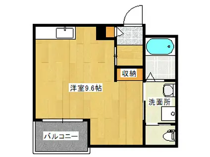 PLEIN SOLEIL 東雲本町(ワンルーム/1階)の間取り写真