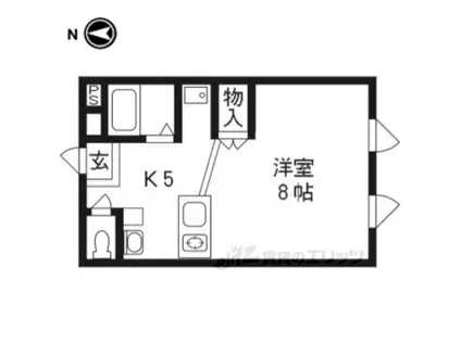 槇島センタービル(1DK/2階)の間取り写真