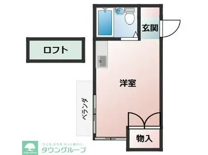 グレースサンライズ(ワンルーム/2階)の間取り写真