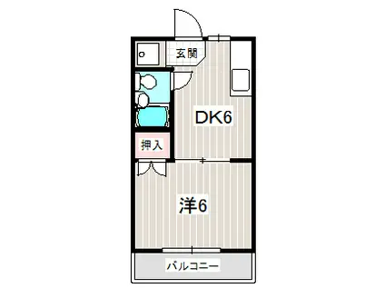 ロイヤルシングル(1DK/1階)の間取り写真