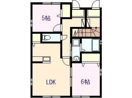 ネクスト吉村II(2LDK/1階)の間取り写真