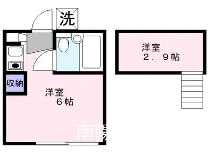 第2コーポ石原(ワンルーム/1階)の間取り写真