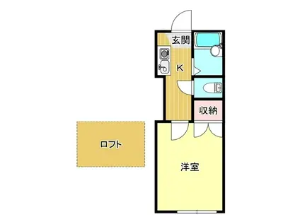 パレス綾羅木新町(1K/1階)の間取り写真