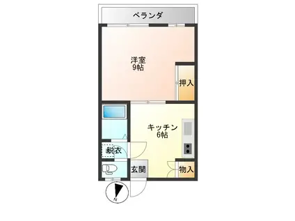 国井ビル(1K/4階)の間取り写真