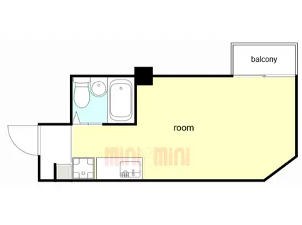 クレドール西明石III(ワンルーム/3階)の間取り写真