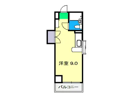 ヴィラ・アンソレイエ葛島(ワンルーム/4階)の間取り写真