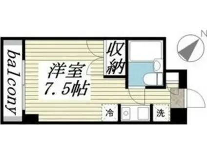 メゾン・ド・コンテス(ワンルーム/3階)の間取り写真