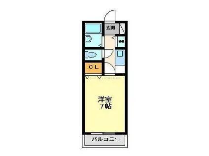 YKハイツ相生町(1K/8階)の間取り写真