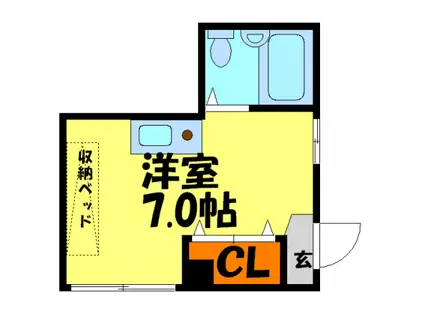 福田総合建設ビル(1K/3階)の間取り写真