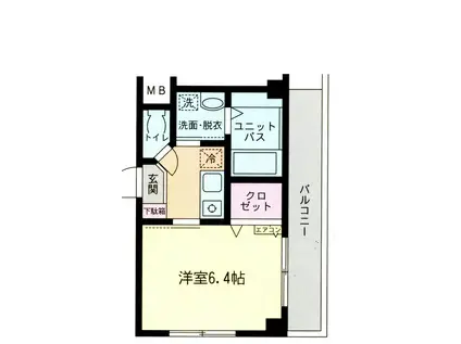 ドエルコーポ織戸(1K/3階)の間取り写真