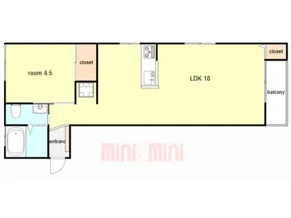 甲子園第3コーポラス(2LDK/5階)の間取り写真