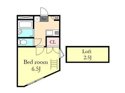 サンフォレスト2(1K/1階)の間取り写真