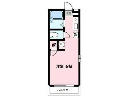 アレーズ(ワンルーム/1階)の間取り写真