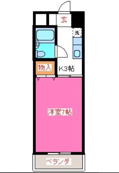 エトワール101(1K/3階)の間取り写真