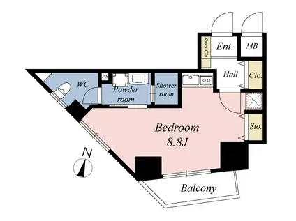 西新宿 PINENEEDLE(ワンルーム/6階)の間取り写真