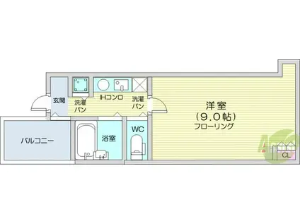 ヴァンデメール五橋(1K/5階)の間取り写真
