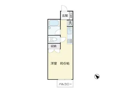 エストゥディオ瀬田(ワンルーム/3階)の間取り写真