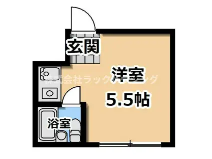 ベルファイブ(ワンルーム/1階)の間取り写真