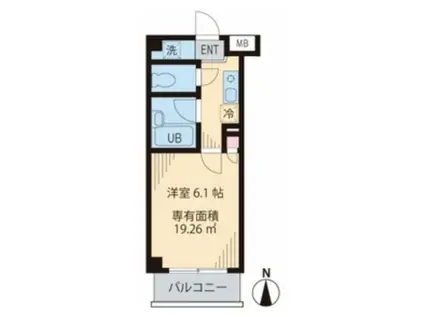 モンターリーブル美幸(1K/2階)の間取り写真