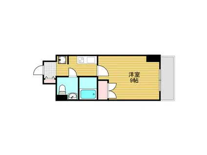 センティール(1K/6階)の間取り写真