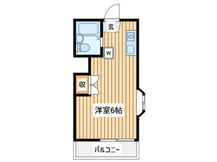 コーポケイ(ワンルーム/1階)の間取り写真