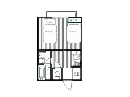 カルム浅草今戸(1K/6階)の間取り写真
