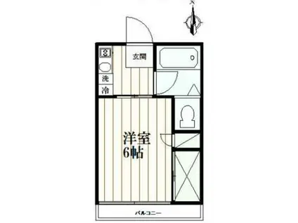 パークサイド瓜生(1K/3階)の間取り写真