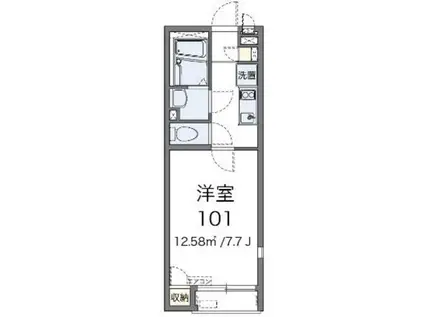 レオネクストシャトル杉田V(1K/2階)の間取り写真