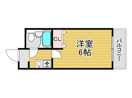 アーバンスクエア佃(1K/3階)の間取り写真