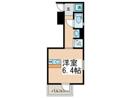 浅草KADO(ワンルーム/2階)の間取り写真