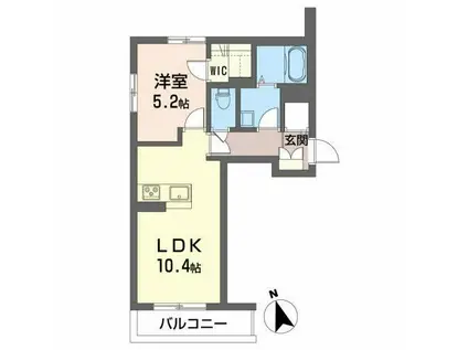 シャーメゾン イーフィールド(1LDK/1階)の間取り写真