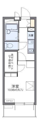 レオパレスNODAII(1K/4階)の間取り写真