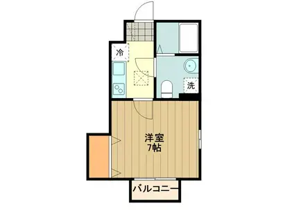 コメットN(1K/1階)の間取り写真