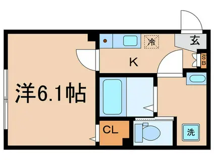 東金町モコプル(1K/1階)の間取り写真