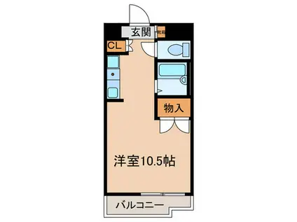 ドエル・マルモ101(ワンルーム/2階)の間取り写真