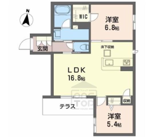 シャーメゾン バードヒルズ(2LDK/1階)の間取り写真