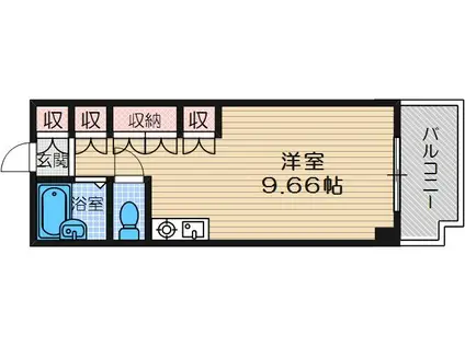 NAVI2(ワンルーム/6階)の間取り写真