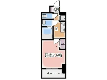 プレサンス東別院駅前(1K/2階)の間取り写真