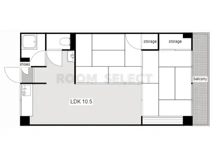 コーポ野南(2LDK/2階)の間取り写真