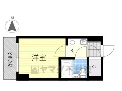 リブポート宇都宮(1K/4階)の間取り写真