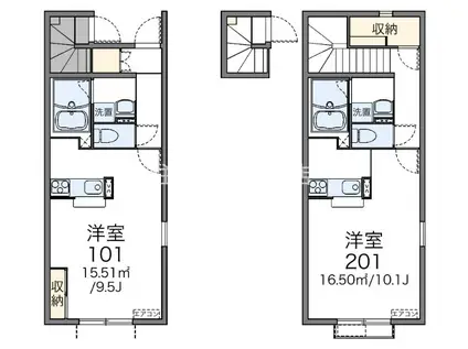 レオネクストKK(1K/1階)の間取り写真
