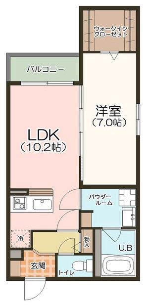 ニンフェンブルグ堀田(1LDK/1階)の間取り写真