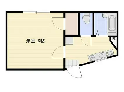 ハイツDOLA(1K/2階)の間取り写真