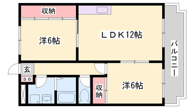 エルタウン(2LDK/2階)の間取り写真