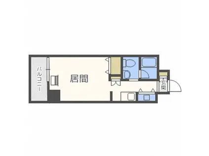 TEADA北4条(1K/6階)の間取り写真