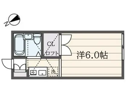 ヴィラフローレンス(ワンルーム/2階)の間取り写真