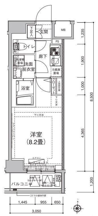 アイル両国参番館(1K/11階)の間取り写真